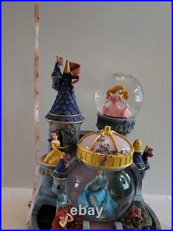 Disney Magical Princess Castle Snow Globe Musical Disney Store Rare Retired