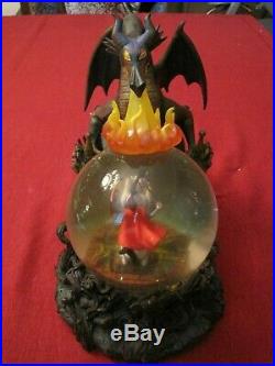 Disney Maleficent Dragon & Prince Philip Snow Globe Music Box
