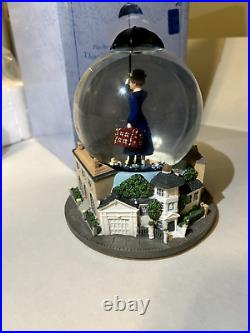 Disney Mary Poppins With Blue Dress Broadway Musical Snow Globe Chim Chim Cheree