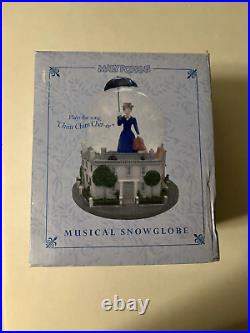 Disney Mary Poppins With Blue Dress Broadway Musical Snow Globe Chim Chim Cheree