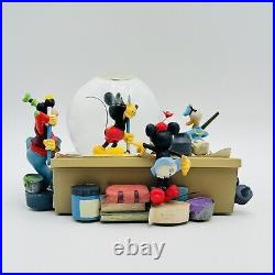 Disney Mickey Comic Strip Snowglobe Musical Lights Up Snow Water Globe