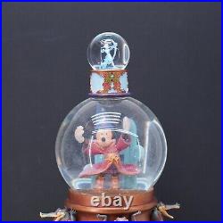 Disney Mickey Fantasia 65th Anniversary Snow Globe Active Music 15in Tall