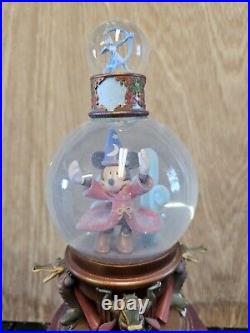 Disney Mickey Fantasia 65th Anniversary Snow Globe Active Music 15in Tall