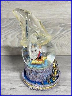 Disney Mickey Fantasia Music Box Vintage Snow globe Sorcerer's Apprentice Hat