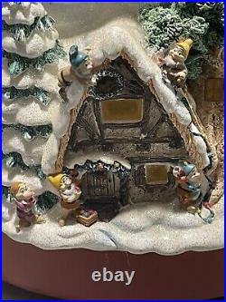 Disney Mickey & Friends Christmas Double Globe Musical Snowglobe Castle Box Read