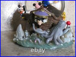 Disney Mickey Friends Musical All In the Golden Afternoon Pirate Ship Snow Globe