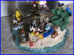 Disney Mickey Friends Musical All In the Golden Afternoon Pirate Ship Snow Globe