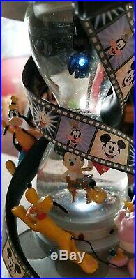 Disney Mickey & His Friends Make A Movie Light Up Musical Snow Globe Works Great