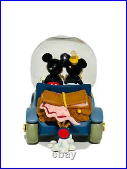 Disney Mickey Minnie Car Musical Snow Globe Zip-A-Dee-Doo-Dah Works