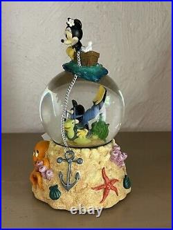 Disney Mickey Minnie at Sea Musical Snow Globe 7 Under the Sea New withBox