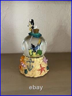 Disney Mickey Minnie at Sea Musical Snow Globe 7 Under the Sea New withBox