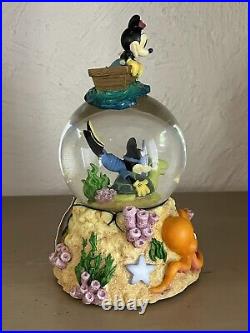 Disney Mickey Minnie at Sea Musical Snow Globe 7 Under the Sea New withBox