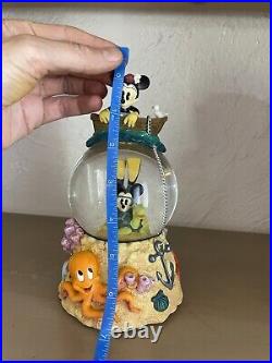 Disney Mickey Minnie at Sea Musical Snow Globe 7 Under the Sea New withBox