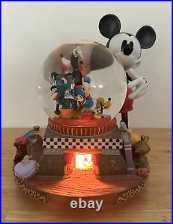 Disney Mickey Mouse 100 Years Musical Snow Globe Great Big Beautiful Tomorrow