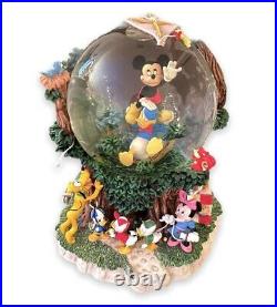 Disney Mickey Mouse And Friends Picnic Let's Go Fly A Kite Musical Snow Globe
