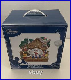 Disney Mickey Mouse Club Musical Figurines Snow Globe In Box