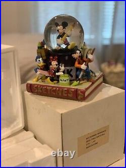 Disney Mickey Mouse Club Sketches Musical Snow Globe Original Box MINT CONDITION
