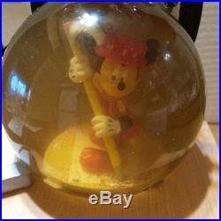 Disney Mickey Mouse Limited Snow Globe Dome With Music Box Original Rare F/s