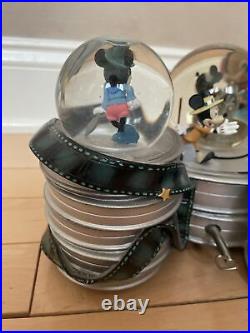Disney Mickey Mouse March Tri-Globe Snow Globe With Motion and Music
