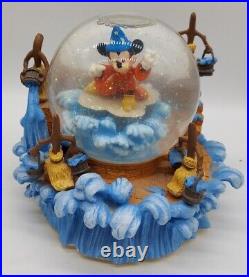 Disney Mickey Mouse Musical Snow Globe The Sorcerer's Apprentice