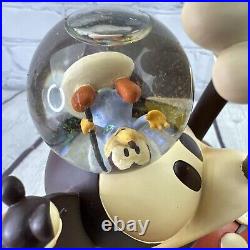 Disney Mickey Mouse Snow Globe Music Box Mickey's Nightmare