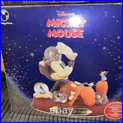 Disney Mickey Mouse Snow Globe Musical Box Mickey's Nightmare 1932 Used