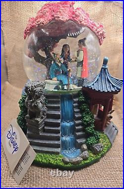 Disney Mulan Reflections Musical Snow Globe Mushu Shang Works Clean Retired