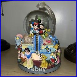 Disney Multi Character Light-Up Musical Snow Globe VHTF