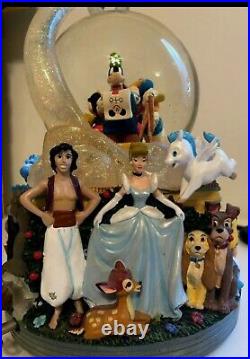 Disney Multi Character Light-Up Musical Snow Globe VHTF