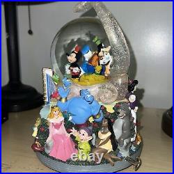 Disney Multi Character Light-Up Musical Snow Globe VHTF