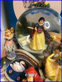 Disney Multi princess Once Upon A Dream Snow Globe Music Box NIB