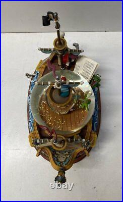 Disney Music Snow Globe Peter Pan/Captain Hook Pirate Ship You Can Fly Globe