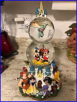 Disney Musical Double Bubble Snow Globe Dumbo & Other Characters lighted Boxed