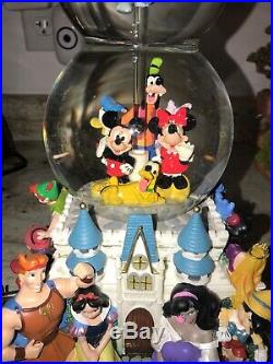 Disney Musical Double Bubble Snow Globe Dumbo & Other Characters lighted Boxed