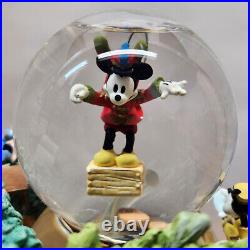 Disney Musical Mickey Mouse Symphony band Concert Double Snow Globe