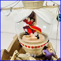 Disney Musical Pirate Ship Peter Pan You Can Fly Snow Globe Captain Hook Rare