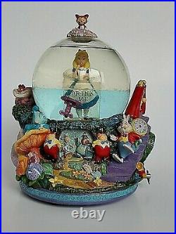 Disney Musical Snow Globe Alice in Wonderland All In The Golden Afternoon