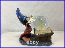 Disney Musical Snow Globe With Lights Mickey Fantasia The Sorcerers Apprentice