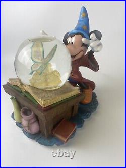 Disney Musical Snow Globe with lights Mickey Fantasia The Sorcerers Apprentice
