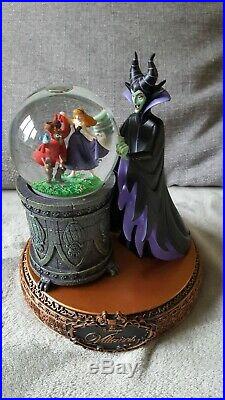 Disney Musical Snow globe Maleficent & Aurora Rare boxed