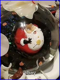 Disney- Nightmare Before Christmas -Jack -Captures Santa-Musical Snow Globe