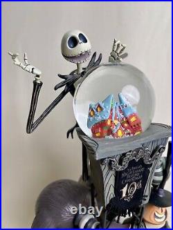 Disney Nightmare Before Christmas Snow Globe 10th Anniversary Music Box RARE