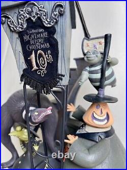 Disney Nightmare Before Christmas Snow Globe 10th Anniversary Music Box RARE