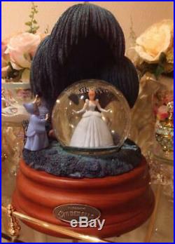 Disney Original Cinderella Snow Globe Dome Music Box Princess Collectible F/s