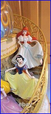 Disney PRINCESS Staircase Musical SNOW GLOBE Cinderella Snow White BELLE Ariel