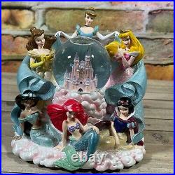 Disney Park Limited Rare Princess Character Snow Globe Music Box Discontinued