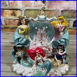 Disney Park Limited Rare Princess Character Snow Globe Music Box Discontinued
