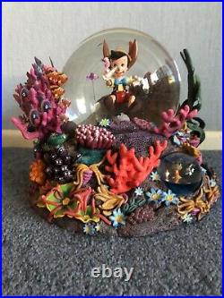 Disney Parks Musical Snow globe Pinocchio Looking For Monstro Rare