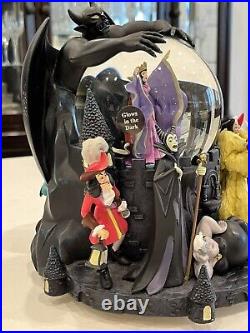 Disney Parks The Art of Disney Villains Musical Snow Globe Authentic VIDEO