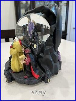 Disney Parks The Art of Disney Villains Musical Snow Globe Authentic VIDEO